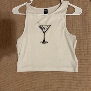 SHEIN white crop top size small martini